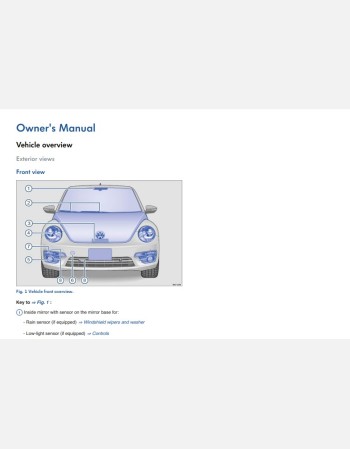 volkswagen beetle 2018 owners manual